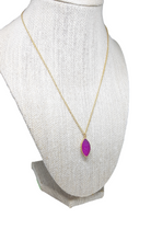 Load image into Gallery viewer, Pink Druzy Necklace