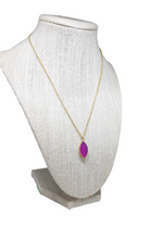 Load image into Gallery viewer, Pink Druzy Necklace