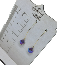 Load image into Gallery viewer, Purple Crystal Earrings