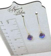 Load image into Gallery viewer, Purple Crystal Earrings