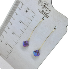 Load image into Gallery viewer, Purple Crystal Earrings