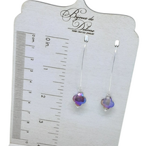 Load image into Gallery viewer, Purple Crystal Earrings