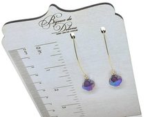 Load image into Gallery viewer, Purple Crystal Earrings