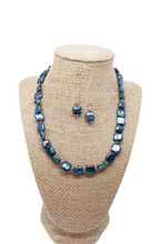 Load image into Gallery viewer, Blue Pearl Necklace Set