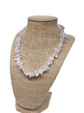 Load image into Gallery viewer, Natural Light Rose Quartz Chip Bead Necklace