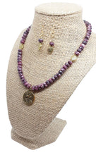 Load image into Gallery viewer, Rhodonite Fleur-de-lis Necklace Set