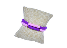Load image into Gallery viewer, Purple Heishi Bracelet
