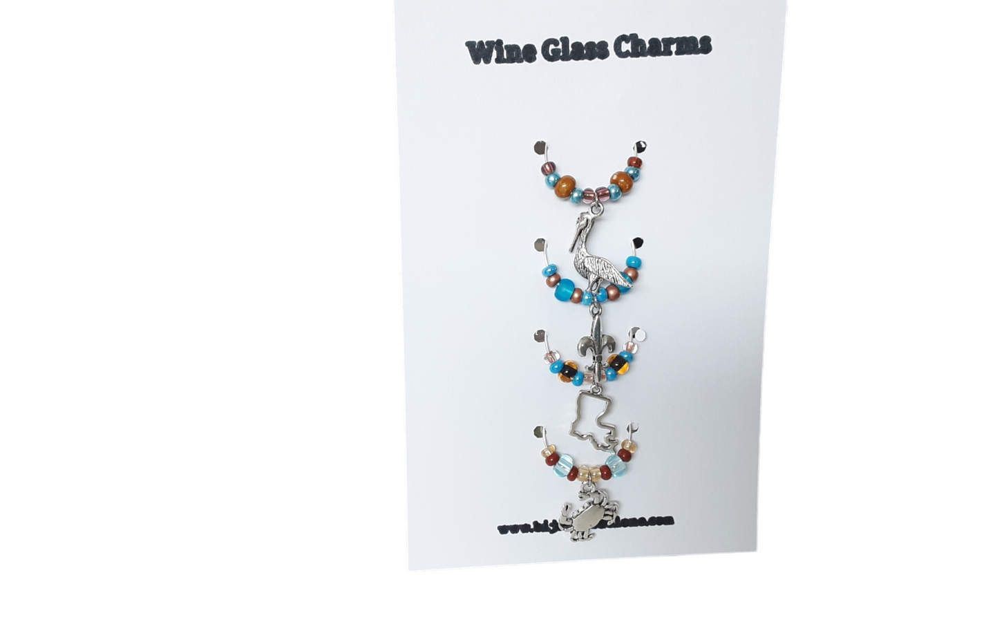 Louiaiana Wine Glass Charms