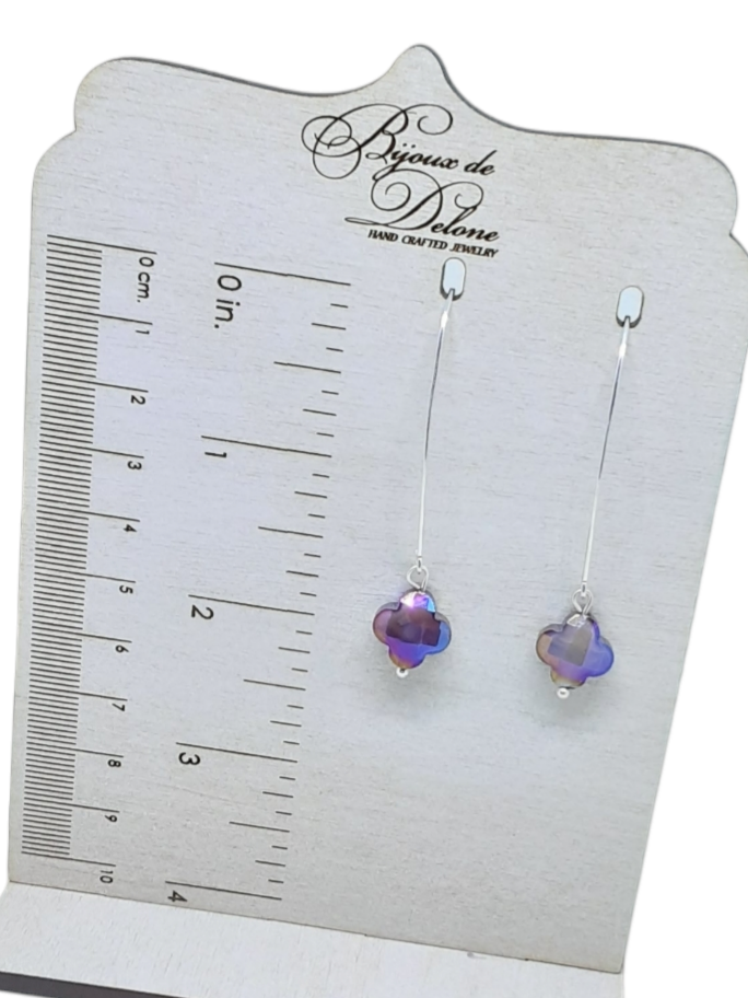 Purple Crystal Earrings