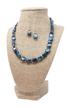 Load image into Gallery viewer, Blue Pearl Necklace Set
