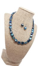 Load image into Gallery viewer, Blue Pearl Necklace Set
