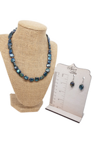 Load image into Gallery viewer, Blue Pearl Necklace Set
