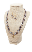 Load image into Gallery viewer, Brown Pearl Necklace Set

