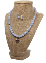 Load image into Gallery viewer, Light Blue Nugget Necklace Set
