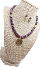 Load image into Gallery viewer, Rhodonite Fleur-de-lis Necklace Set
