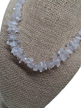 Load image into Gallery viewer, Natural Light Rose Quartz Chip Bead Necklace
