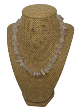 Load image into Gallery viewer, Natural Light Rose Quartz Chip Bead Necklace
