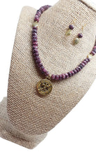 Load image into Gallery viewer, Rhodonite Fleur-de-lis Necklace Set
