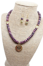 Load image into Gallery viewer, Rhodonite Fleur-de-lis Necklace Set
