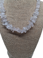 Load image into Gallery viewer, Natural Light Rose Quartz Chip Bead Necklace
