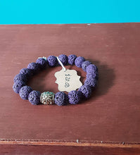 Load image into Gallery viewer, Purple Lava Bead Bracelet
