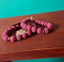 Load image into Gallery viewer, Pink Lava Bead Bracelet
