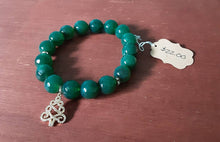 Load image into Gallery viewer, Dark Green Bracelet with Christmas Tree Charm B1910

