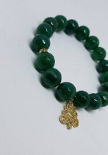 Load image into Gallery viewer, Dark Green Bracelet with Christmas Tree Charm B1910
