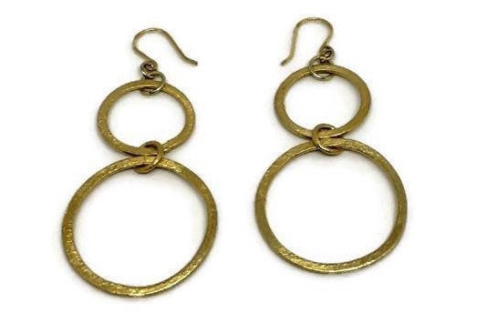 Gold hoop earrings - B6