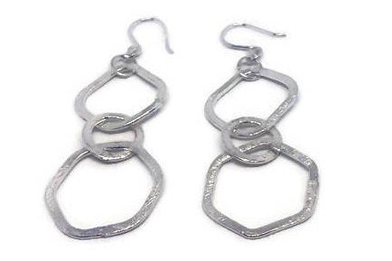 Silver Dangling Earrings B8