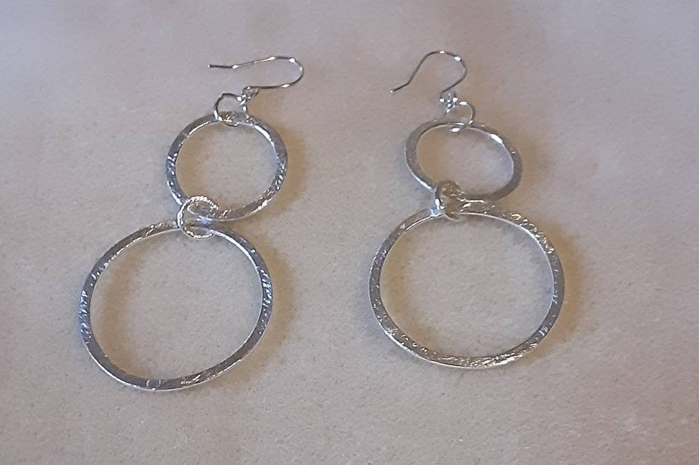 Silver hoop earrings - B5