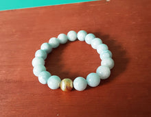 Load image into Gallery viewer, Light Blue and Gold Bracelet
