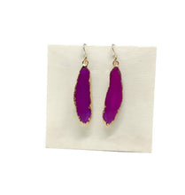 Load image into Gallery viewer, Pink Agate Slice Earrings
