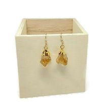 Load image into Gallery viewer, Citrine Nugget Earrings
