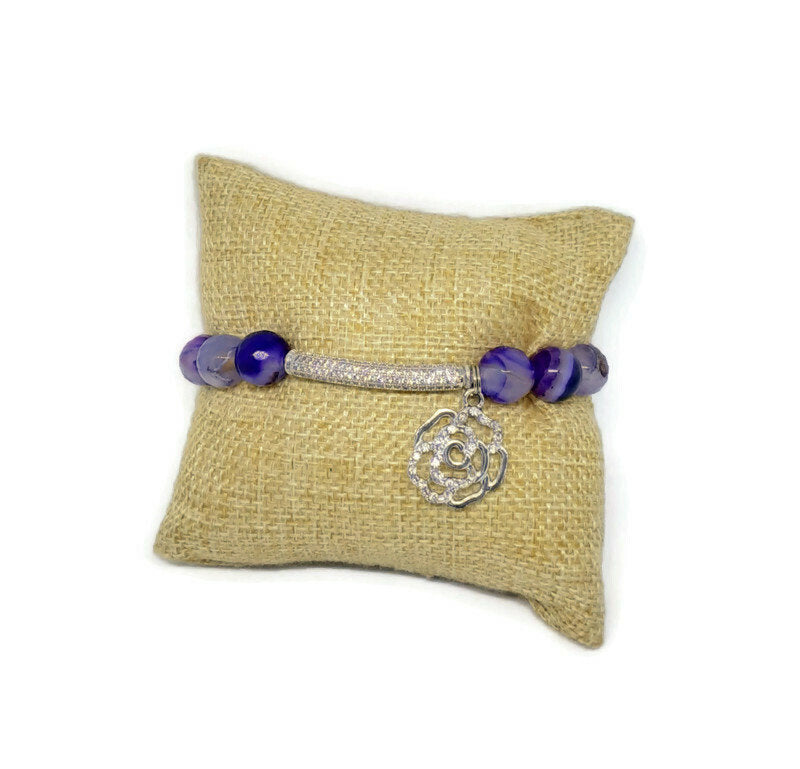 Purple Rose Bracelet